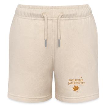 Goldene Herbstblätter Jahreszeit Motiv - Kinder Organic Joggingshorts Mini Bolter von Stanley/Stella - Natur - Vorne