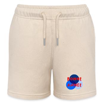 HAPPY NEW YEAR. NEW YEAR'S EVE. NEW YEAR - Kids Organic Sweat Shorts by Stanley/Stella - soft Ecru - Front