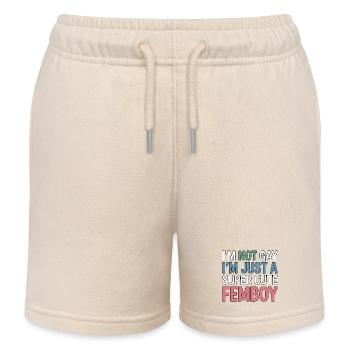 Nicht schwul – einfach nur süßer Femboy - Kinder Organic Joggingshorts Mini Bolter von Stanley/Stella - Natur - Vorne