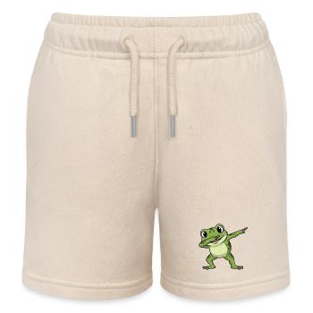 mignon grenouille crapaud crapaud crapaud dessin animé pour enfants - Short de jogging enfant bio Stanley/Stella - écru doux - Devant