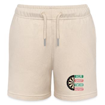 Aim Shoot Wear Repeat Dartboard Style - Kinder Organic Joggingshorts Mini Bolter von Stanley/Stella - Natur - Vorne