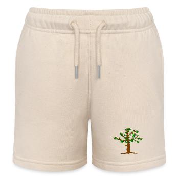 Arbre plein de fleurs - Short de jogging enfant bio Stanley/Stella - écru doux - Devant