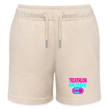 Triathlon Mode ON - Schwimmen Radfahren Rennen - Kinder Organic Joggingshorts Mini Bolter von Stanley/Stella - Natur - Vorne