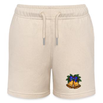 Weihnachtsglocken mit blauem Band - Kinder Organic Joggingshorts Mini Bolter von Stanley/Stella - Natur - Vorne