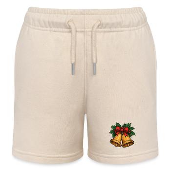Weihnachtsglocken Schleife - Kinder Organic Joggingshorts Mini Bolter von Stanley/Stella - Natur - Vorne