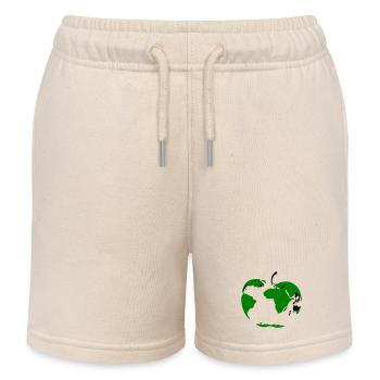 Globe Apple - Short de jogging enfant bio Stanley/Stella - écru doux - Devant
