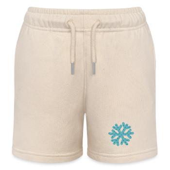 Schneeflocke Dots Weihnachten Deko Punkte Winter - Kinder Organic Joggingshorts Mini Bolter von Stanley/Stella - Natur - Vorne