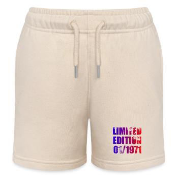 55th Birthday Limited Edition 01/1971 - Kids Organic Sweat Shorts by Stanley/Stella - soft Ecru - Front