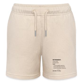 Retraite - texte drôle - Short de jogging enfant bio Stanley/Stella - écru doux - Devant