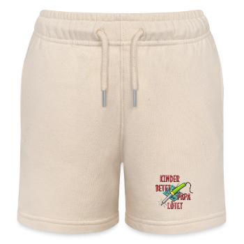 Kinder betet, Papa lötet - Kinder Organic Joggingshorts Mini Bolter von Stanley/Stella - Natur - Vorne