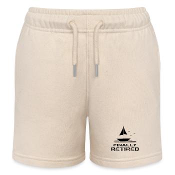 in Rente Ruhestand Geschenk Pensionierung - Kinder Organic Joggingshorts Mini Bolter von Stanley/Stella - Natur - Vorne