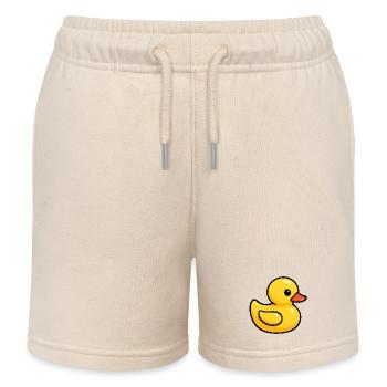 Ente Kostüm Badeente Gummiente Quietscheente gelb - Kinder Organic Joggingshorts Mini Bolter von Stanley/Stella - Natur - Vorne