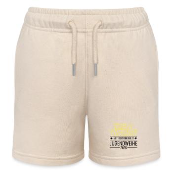 Jugendweihe 2026 Das wars mit der Kindheit - Kinder Organic Joggingshorts Mini Bolter von Stanley/Stella - Natur - Vorne