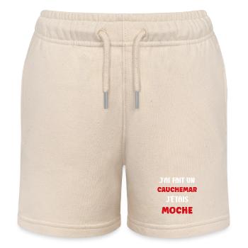 Cauchemar: J'étais moche - Short de jogging enfant bio Stanley/Stella - écru doux - Devant