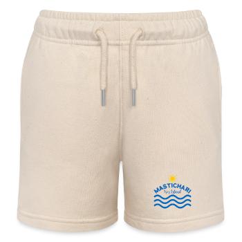 Mastichari Kos Island Sun Waves - Kids Organic Sweat Shorts by Stanley/Stella - soft Ecru - Front