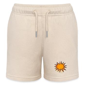 Halbton-Comic Starburst-Rand - Kinder Organic Joggingshorts Mini Bolter von Stanley/Stella - Natur - Vorne