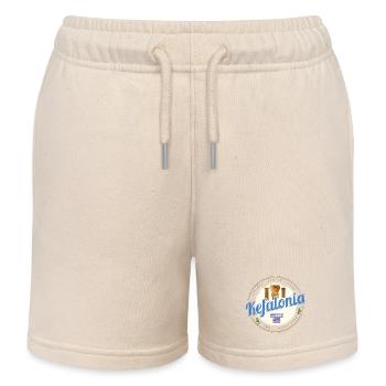 Kefalonia Island in Greece Vintage Souvenir - Kids Organic Sweat Shorts by Stanley/Stella - soft Ecru - Front