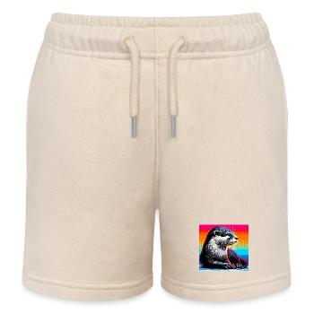 loutre - Short de jogging enfant bio Stanley/Stella - écru doux - Devant