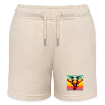Elefant - Kinder Organic Joggingshorts Mini Bolter von Stanley/Stella - Natur - Vorne