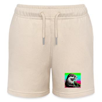 loutre - Short de jogging enfant bio Stanley/Stella - écru doux - Devant