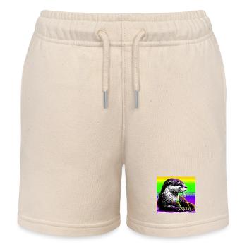 loutre - Short de jogging enfant bio Stanley/Stella - écru doux - Devant