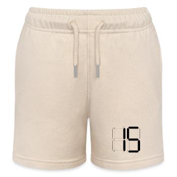 NUMMER 15 Fünfzehn Geburtstag Geschenk Digital - Kinder Organic Joggingshorts Mini Bolter von Stanley/Stella - Natur - Vorne