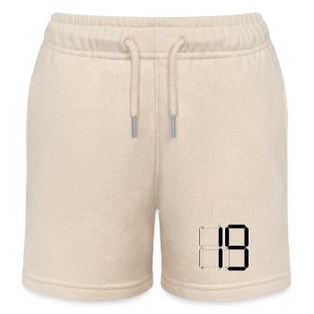 NUMÉRO 19 Cadeau dix-neuf anniversaires numérique - Short de jogging enfant bio Stanley/Stella - écru doux - Devant