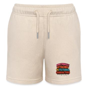 Emotionally Attached to Fictional Characters - Kids Organic Sweat Shorts by Stanley/Stella - soft Ecru - Front