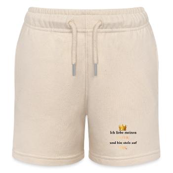 Stolz auf Papa: Mein König & Vorbild - Kinder Organic Joggingshorts Mini Bolter von Stanley/Stella - Natur - Vorne