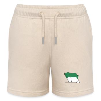 Vlieland-Flagge – Individuelles Inseldesign - Kinder Organic Joggingshorts Mini Bolter von Stanley/Stella - Natur - Vorne