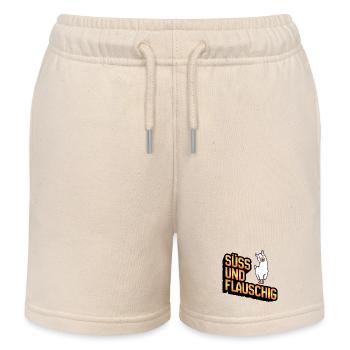 Süss und Flauschig Lama - Kinder Organic Joggingshorts Mini Bolter von Stanley/Stella - Natur - Vorne