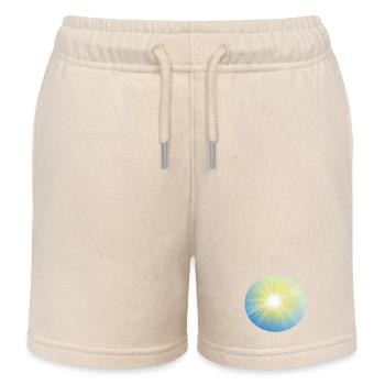 Sonnenstrahlen im Kreis - Kinder Organic Joggingshorts Mini Bolter von Stanley/Stella - Natur - Vorne