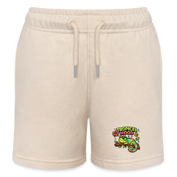 Tropical Moodkameleon - Kids Organic Sweat Shorts by Stanley/Stella - soft Ecru - Front
