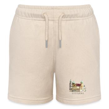 Augsburger Stadtsilhouette, Handzeichnung Rathaus - Kinder Organic Joggingshorts Mini Bolter von Stanley/Stella - Natur - Vorne
