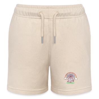 Niedliche Taube und Regenbogenleben ist Coo Wortspiel - Kinder Organic Joggingshorts Mini Bolter von Stanley/Stella - Natur - Vorne