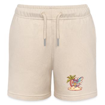 Dragonfly Summer Holiday - Kids Organic Sweat Shorts by Stanley/Stella - soft Ecru - Front