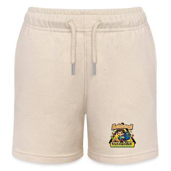 Achtung frisch eingeschult - Kinder Organic Joggingshorts Mini Bolter von Stanley/Stella - Natur - Vorne