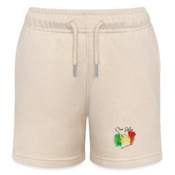 Lemon Branch in Italian Flag - Kids Organic Sweat Shorts by Stanley/Stella - soft Ecru - Front