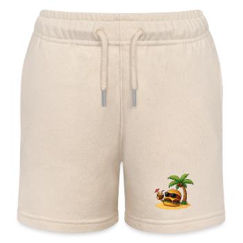 Eating Burgers Fast Food Paradise Summer - Kids Organic Sweat Shorts by Stanley/Stella - soft Ecru - Front