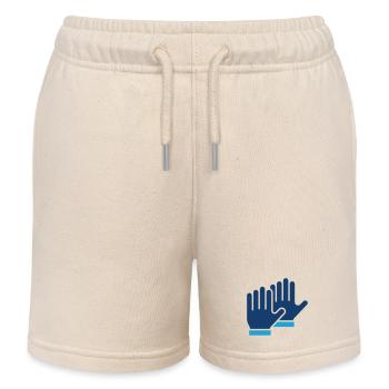 Safety Gloves Protection Line Icon - Kids Organic Sweat Shorts by Stanley/Stella - soft Ecru - Front