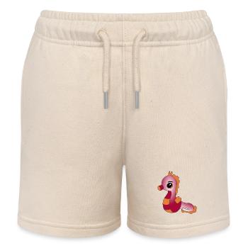 Knuffiges Seepferdchen - Kinder Organic Joggingshorts Mini Bolter von Stanley/Stella - Natur - Vorne