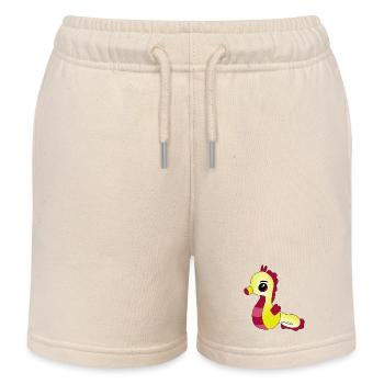 Knuffiges Seepferdchen - Kinder Organic Joggingshorts Mini Bolter von Stanley/Stella - Natur - Vorne