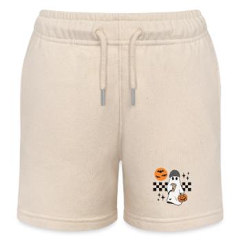 Halloween Geist Kürbis Pumpkin Spice Latte Becher - Kinder Organic Joggingshorts Mini Bolter von Stanley/Stella - Natur - Vorne