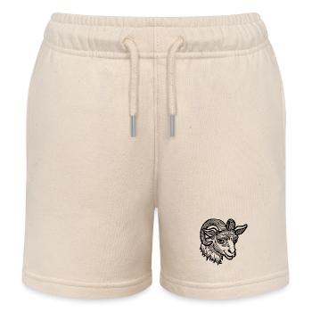 Capricorne Chèvre - Short de jogging enfant bio Stanley/Stella - écru doux - Devant