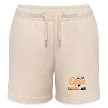 Werdender Opa 2024 Opa loading Geschenk Männer - Kinder Organic Joggingshorts Mini Bolter von Stanley/Stella - Natur - Vorne