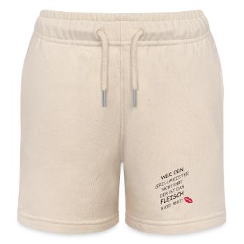 Fleisch nicht wert - Kinder Organic Joggingshorts Mini Bolter von Stanley/Stella - Natur - Vorne
