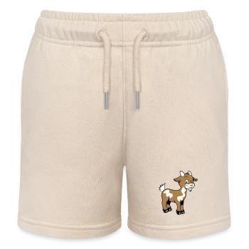 Chèvre gentiment gentille - Short de jogging enfant bio Stanley/Stella - écru doux - Devant