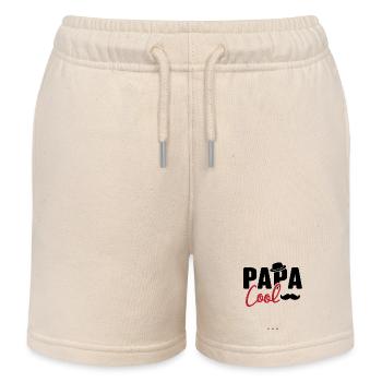 Papa cool personnalisés - Short de jogging enfant bio Stanley/Stella - écru doux - Devant