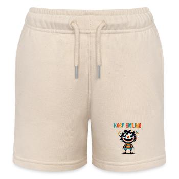 Gardez le sourire - Short de jogging enfant bio Stanley/Stella - écru doux - Devant