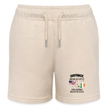 Distance Means So Little When Someone Means Much - Kids Organic Sweat Shorts by Stanley/Stella - soft Ecru - Front
